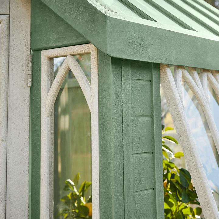 Produktbild Loberon Gartenhaus Anyós grün/weiss