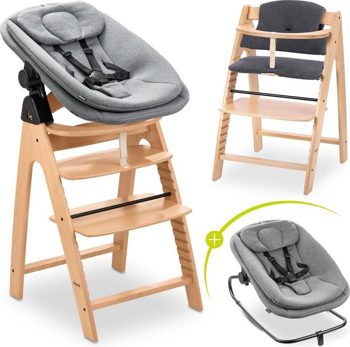 Immagine prodotto Hauck Hochstühle Arketa Beech 4-tlg. Newborn Set - Hochstuhl (Seggiolone)