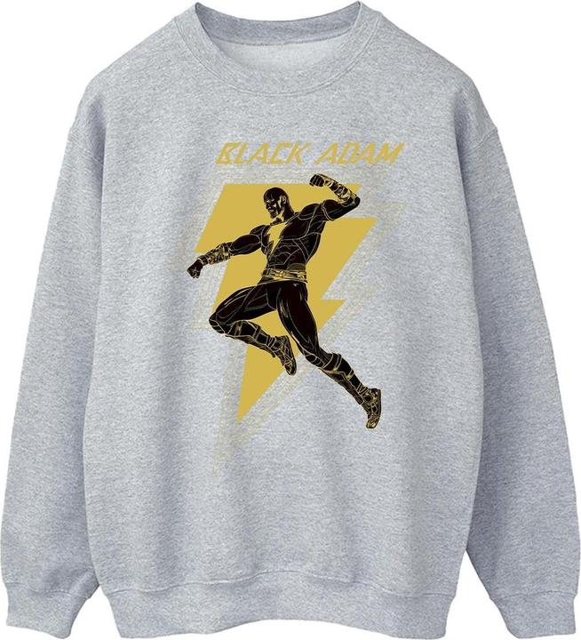 Schwarz Adam Golden Bolt Brust Baumwolle Sweatshirt