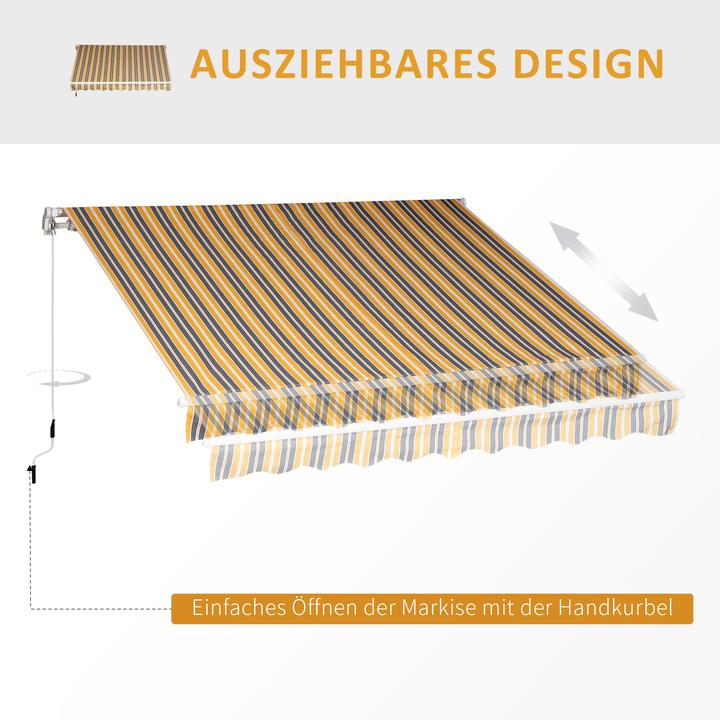 Produktbild Outsunny Gartenmarkise mit Faltarm (2.95 m)