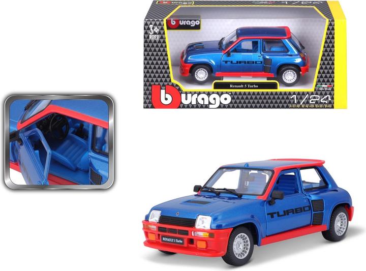 Produktbild Bburago Renault 5 Turbo blau/rot 1:24