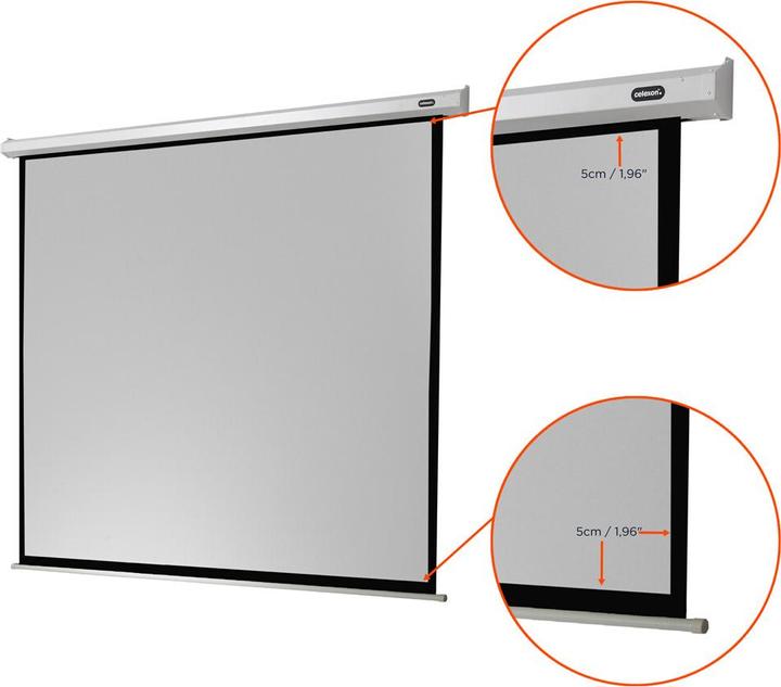 Productafbeelding Celexon Voordelig elektrisch scherm - plafondmontage mogelijk, geschikt voor wandmontage. (150", 1:1)