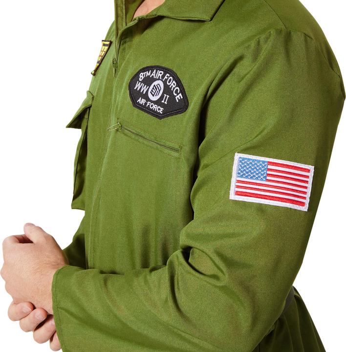 Actual product image tectake Men's Fancy Dress Costume - Air Force Pilot (M)
