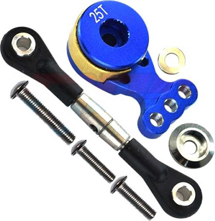 GPM Alu Hi-Torque Servo Saver 25t Blue Tamiya Tt02