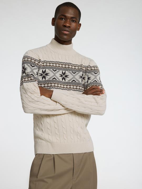 Actual product image Selected Homme Slhflake Ls Knit Cable High Neck W (XL)