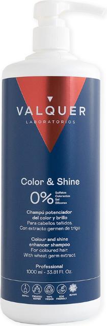 Valquer Válquer Farbe und Glanz Stärkendes Shampoo 1000ml (1000 ml, Flüssiges Shampoo)