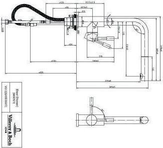 Actual product image Villeroy & Boch V&B EH sink mixer STEEL SHOWER pressure anthracite