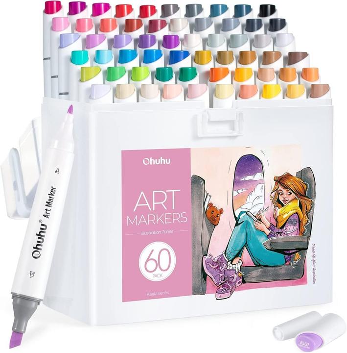 Produktbild Ohuhu Kaala Kunstmarker (Mehrfarbig, 6 mm, 60 x)