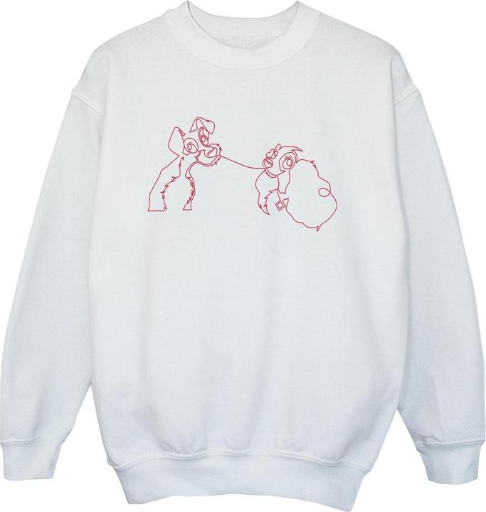 Produktbild Disney Lady And The Tramp Spaghetti Outline Sweatshirt Jungen (152, 158)