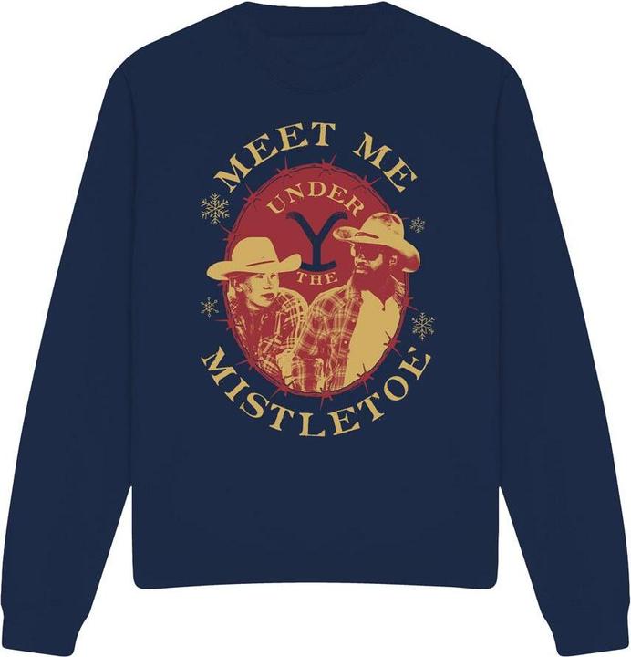 Produktbild Yellowstone Meet Me Under The Mistletoe Sweatshirt weihnachtliches Design (M)