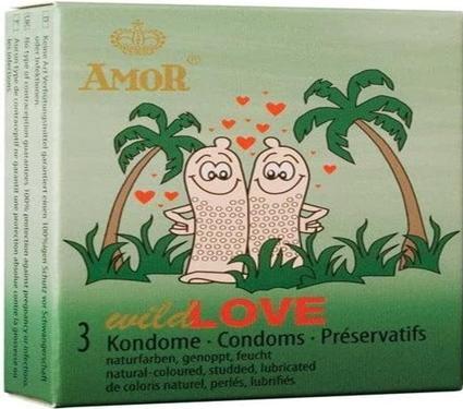 Amor Wild Love" 3 profilattici morbidi per un amore e una passione selvaggi (3 pz.)