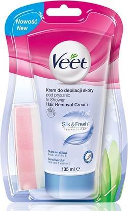 Actual product image Veet Silk&Fresh Under Shower Hair Removal Cream For Sensitive Scores 135Ml (135 ml)