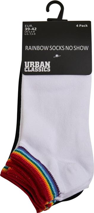 Immagine prodotto Urban Classics Calzini Arcobaleno No Show 4-Pack (confezione da 4, 35 - 38)