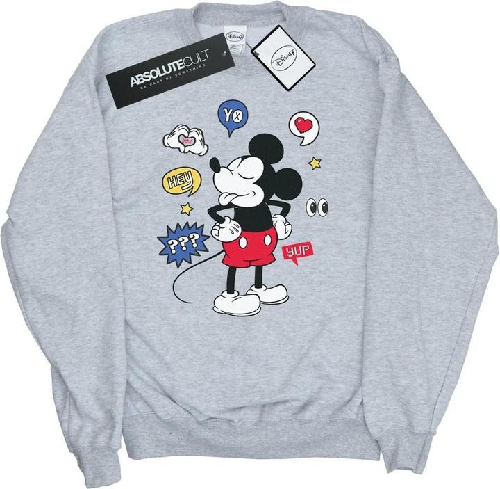 Actual product image Disney Girls Mickey Mouse Tongue Out Sweatshirt (128)