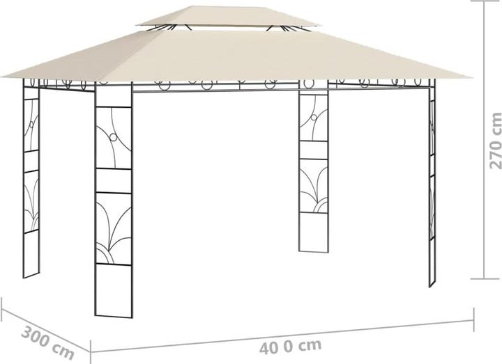Actual product image VidaXL Gartenpavillon (400 cm, 300 cm)