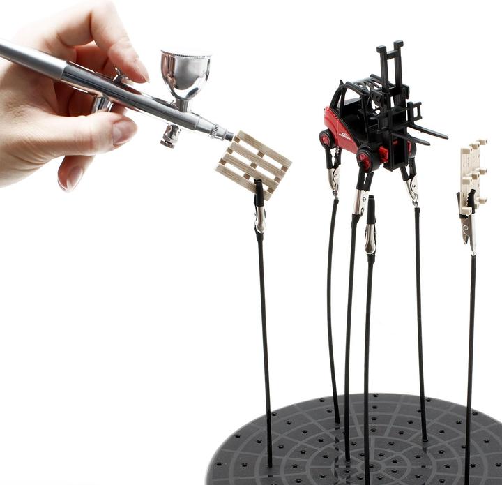 Actual product image Wiltec Airbrush Work Piece Model Holder 6x flexible Spraying Helping Hands Tool