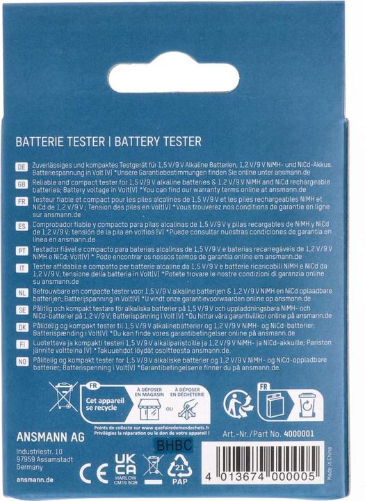 Image du produit Ansmann Testeur de batterie