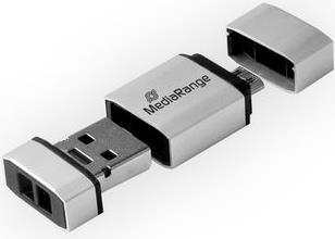 Image du produit MediaRange Nano clé mémoire USB avec adaptateur micro USB (32 Go, Micro USB, USB-A, USB 2.0)