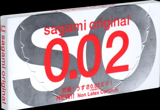Produktbild Sagami Original 0.02» latexfrei, 2 ultradünne Kondome für Latex-Allergiker (2 Stk.)