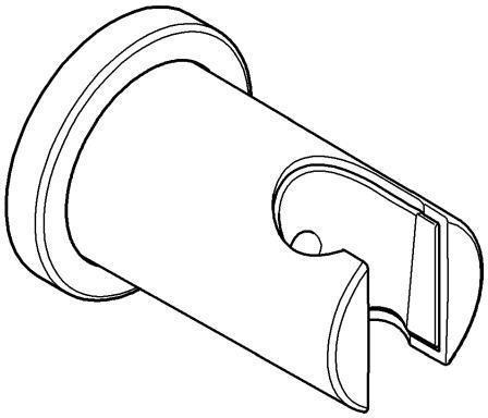 Immagine prodotto Grohe Supporto doccia a parete RAINSHOWER rosone rotondo nero phantom