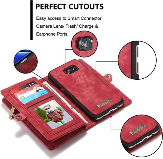 Produktbild Caseme Leder Portemonnaie mit Plastik Hülle (Samsung Galaxy S7 Edge)