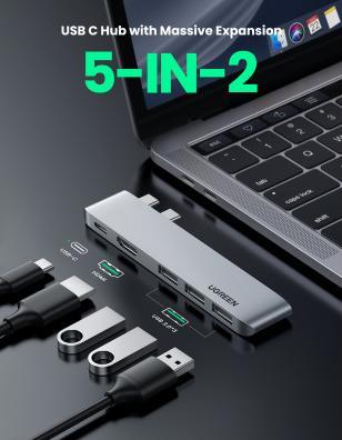 Produktbild Ugreen 5 in 2 -C Hub (USB-C, 5 Ports)