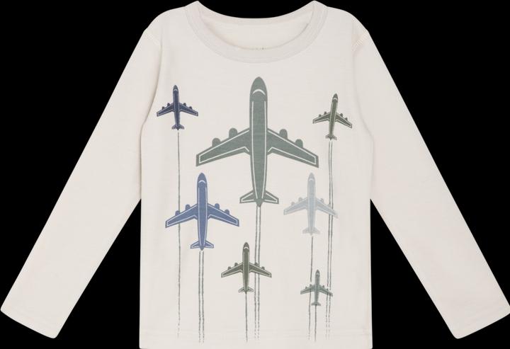 Actual product image Hust and Claire Wool/Bamboo Abba Shirt Aeroplanes (98)