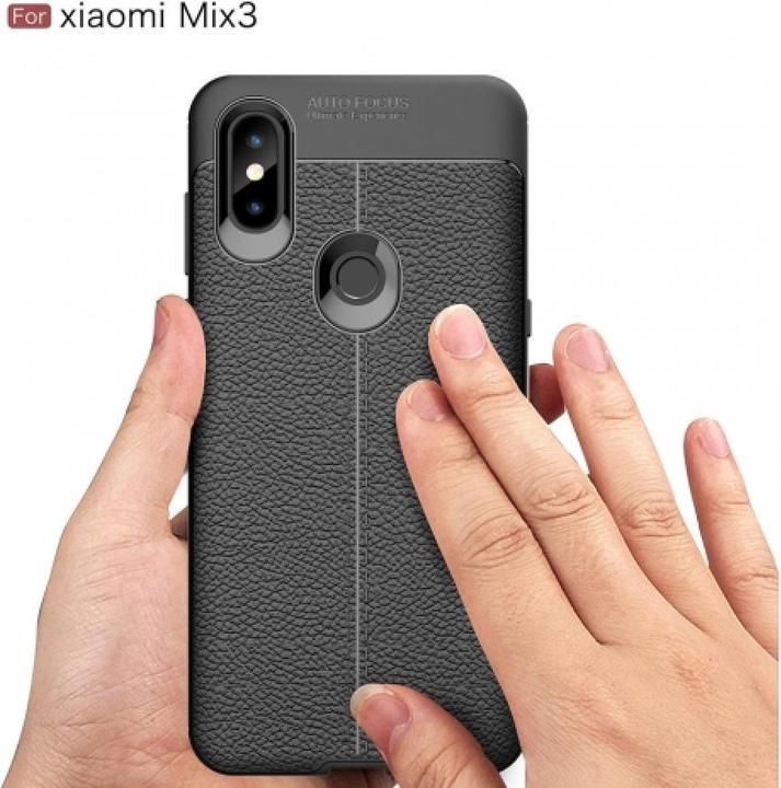 Actual product image Screenguard Xiaomi Mi Mix 3 Sleeve Leather Design TPU Cover (Mi Mix 3)