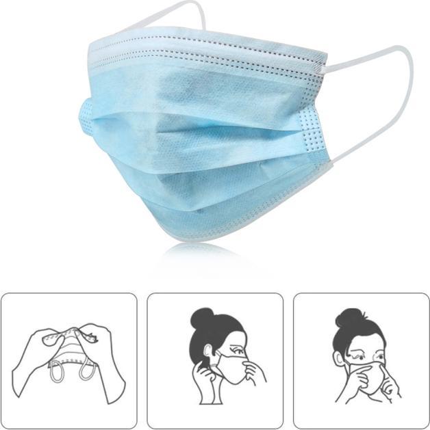 Immagine prodotto cyoo Maschera viso monouso da 10 pezzi - Blu (10 x)