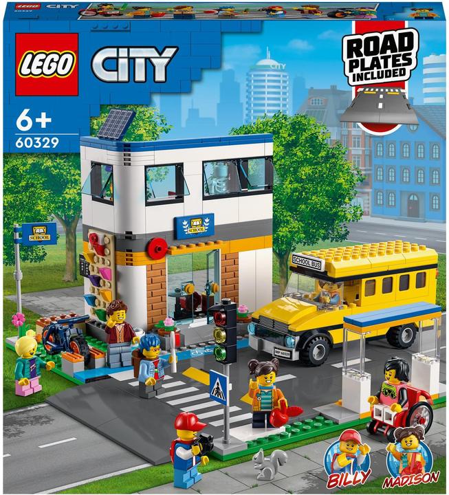 Actual product image LEGO School with school bus (60329, LEGO City)