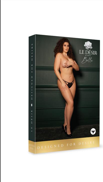 Produktbild Le Désir Julie - Elastic Mesh Thong with Adjustable Sliders and Golden Details - Plus Size (Plus Size)