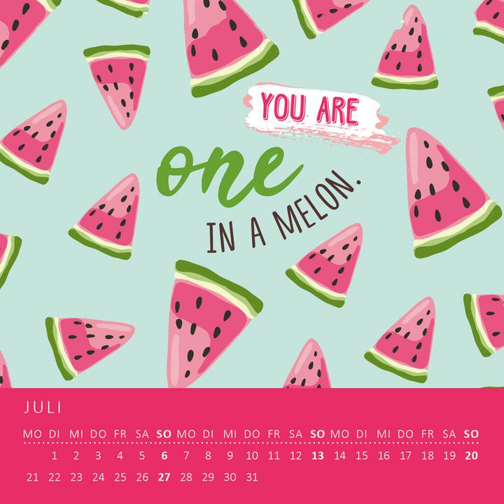 Image du produit Mini calendrier mensuel Tu es mon amour (11,5 x 11,5 cm, Allemand)