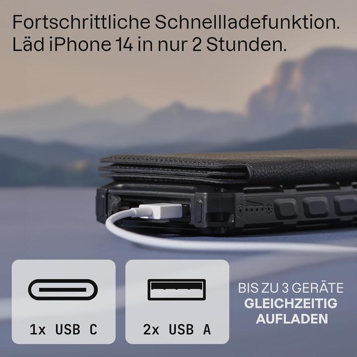 Actual product image Roboparts SP26W Handy-Solarladegerät für Camping und Outdoor (20000 mAh, 8 W)