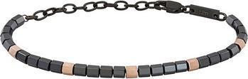 Breil - Bracciale con perline da uomo B Rocks TJ3554 (Acciaio con pietre di ematite)