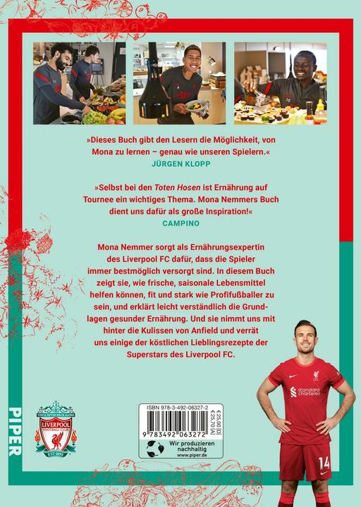 Actual product image Essen wie die Champions (German, Mona Nemmer, Liverpool FC, Cornelia Stoll, 2022)