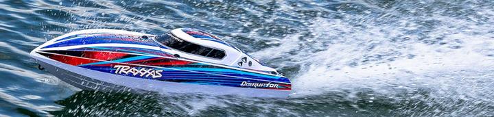 Produktbild Traxxas DISRUPTOR blau 26 Zoll V-Rumpf Boot Selbstaufrichtung ohne Akku und Ladegerät