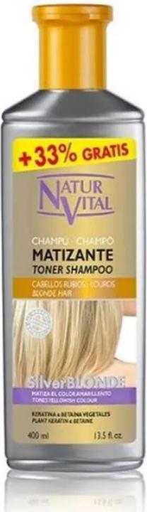 Produktbild NaturVital CHAMPÚ MATIZANTE silver blonde 400 ml (400 ml, Flüssiges Shampoo)