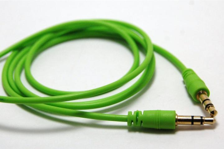 Produktbild Hermex 1 Meter 3.5mm Audio AUX Klinke Stereo Kabel GRÜN (1 m, 3.5mm Klinke (AUX))