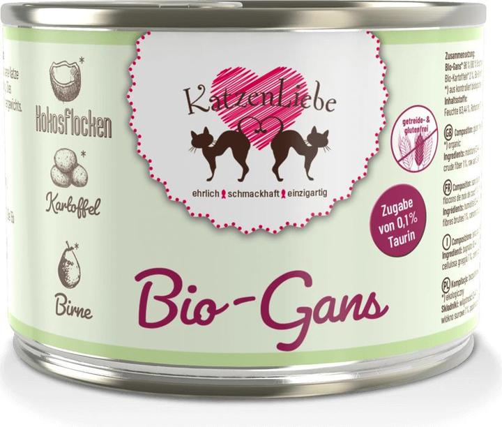 Actual product image KatzenLiebe Wet Food Organic Goose with Organic Potato, 200 g (Adult, 1 pcs., 200 g)