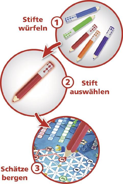 Actual product image Amigo Pick a Pen: Riffe Roll + Write 2-4players 8+ (German)
