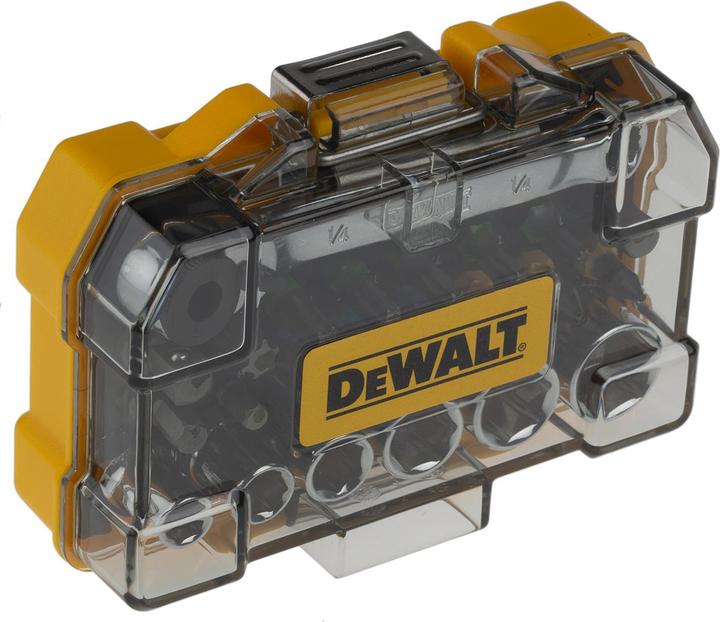 Produktbild DeWalt Schrauber Bit und RatschenSet (Innensechsrund TX M20, Innensechsrund TX M30, Innensechsrund TX M10, Innensechsrund TX M15, Innensechsrund TX M25, Innensechsrund TX M40, Kreuz Phillips PH M1, Kreuz Phillips PH M2, Kreuz Pozidriv PZ M1, Kreuz Pozidriv PZ M2, Kreuz Phillips PH M3, Kreuz Pozidriv PZ M3)