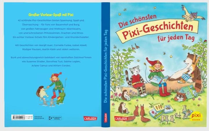 Actual product image Die schönsten Pixi-Geschichten für jeden Tag (German, Carola Storm, Susanne Evil, Eleanor Gerhaher, Maria Karipidou, Cathy Ionescu, 2024)