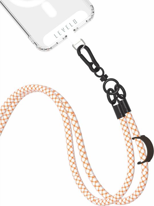 Immagine prodotto Levelo Everly Phone Crossbody Lanyard - White/Orange