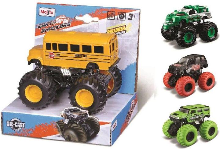 Actual product image Maisto Earth Shockers with pullback motor assorted