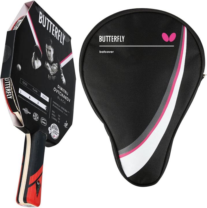 Produktbild Butterfly Dimitrij Ovtcharov Black Tischtennisschläger mit ITTF Belag & Tischtennishülle