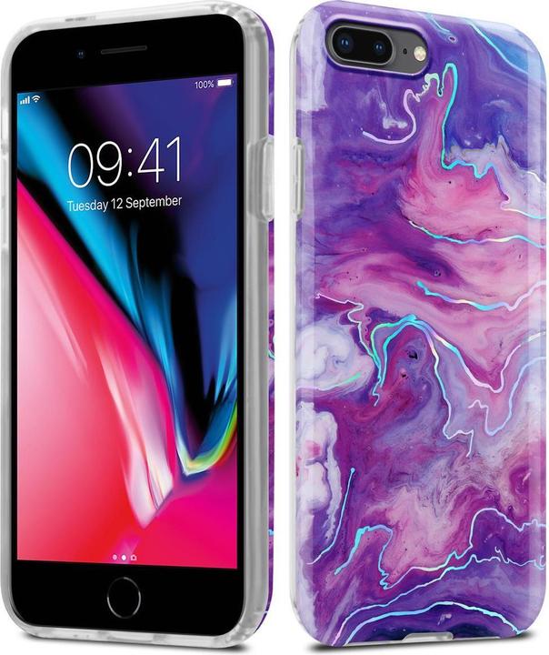 Produktbild Cadorabo IMD TPU Bunter Marmor Cover (Apple iPhone 7 Plus, Apple iPhone 7s Plus, Apple iPhone 8 Plus)