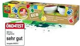 Actual product image Ses ECO finger painting (Green, Red, Yellow, 110 ml)