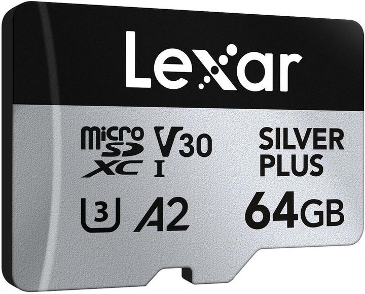 Actual product image Lexar Professional Silver Plus (64 GB, microSDXC, U3, UHS-I)