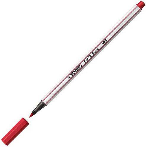 Produktbild STABILO Pen 68 brush Premium-Filzstift (Dunkelrot, 1 x)