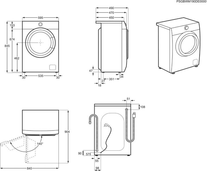 Produktbild AEG Öko Lavamat L6SEA74470 (7 kg, Links)